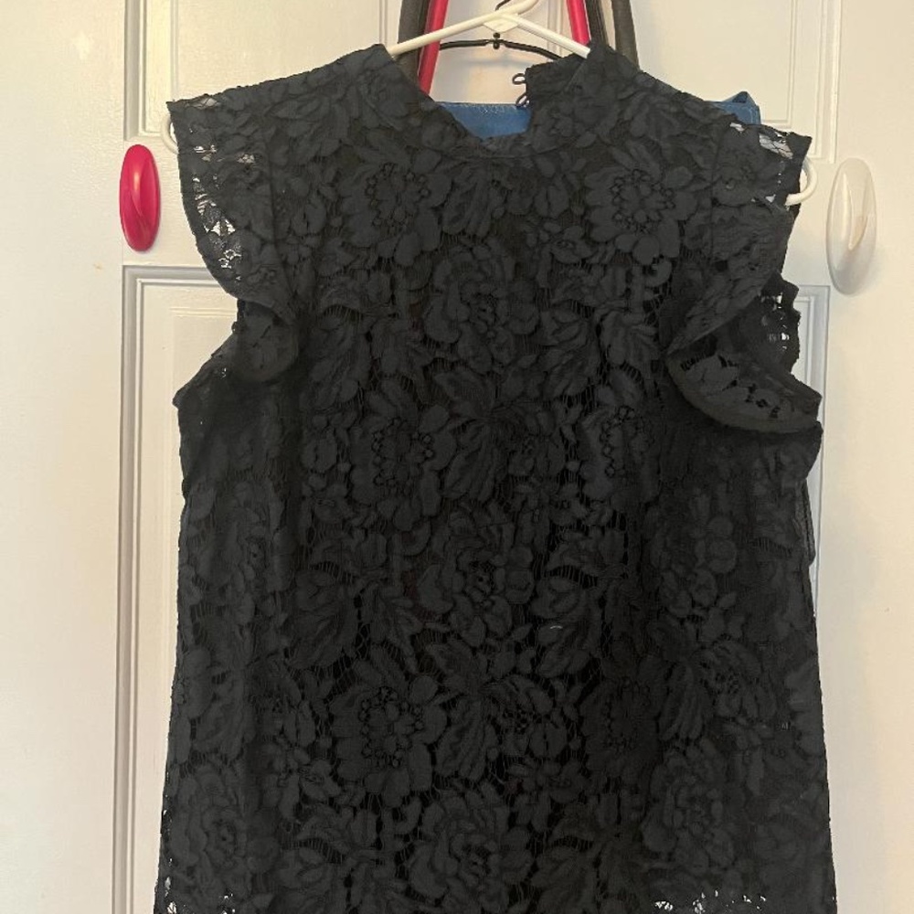 Navy Blue Lacy Blouse